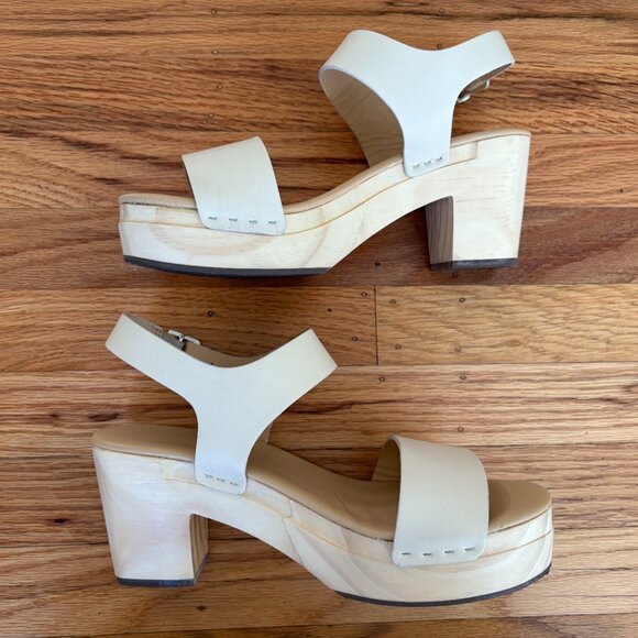 Nisolo All day open toe clog bone Sz 8.5 - Picture 2 of 4